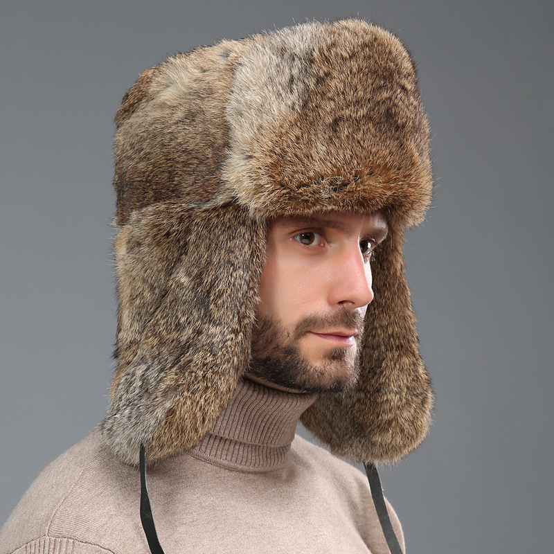 Winter Trapper Hat - Warm Russian Ushanka Bomber Hat with
