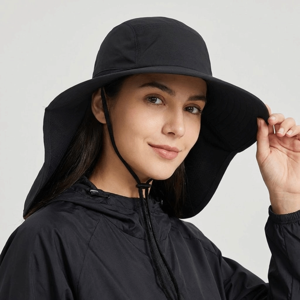 Fashion Wide Brim Outdoor Sun  - Bucket Hat Cotton 评论和价格