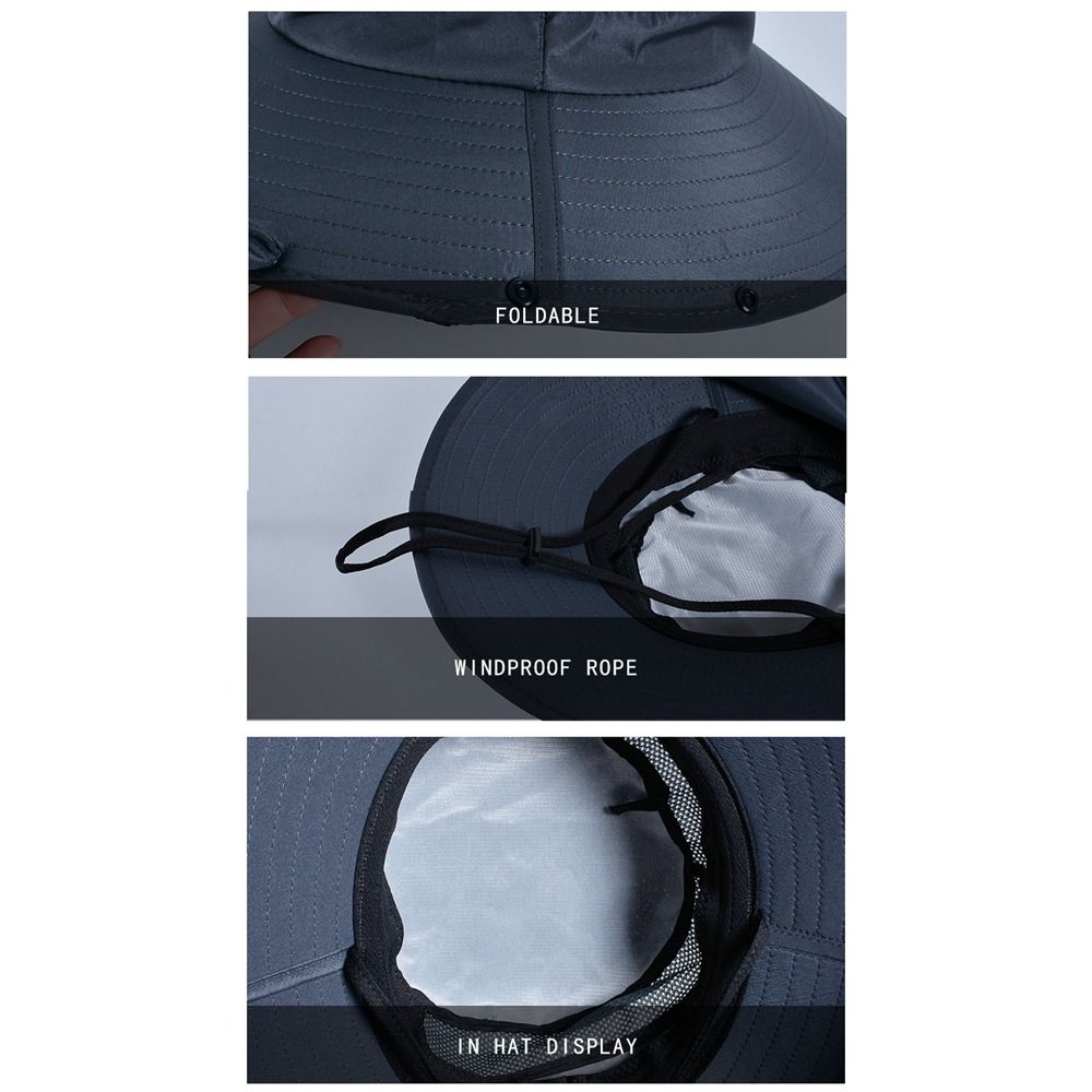 Simple Cloth Men Sun Hat Neck  - Bucket Hat Cotton 评论和价格
