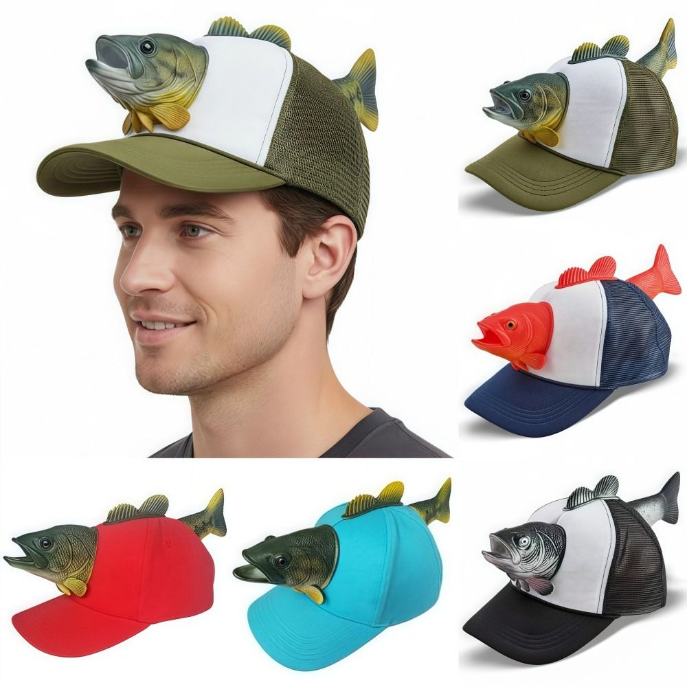 Funny 3D Fish Animal Trucker H - Trucker Cap Mesh 评论和价格