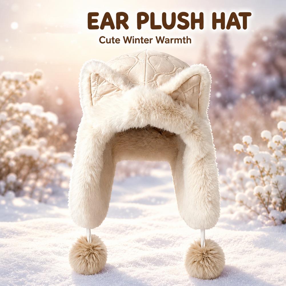 Plush Fox Ear Winter Trapper H - Winter Trapper Hat 评论和价格