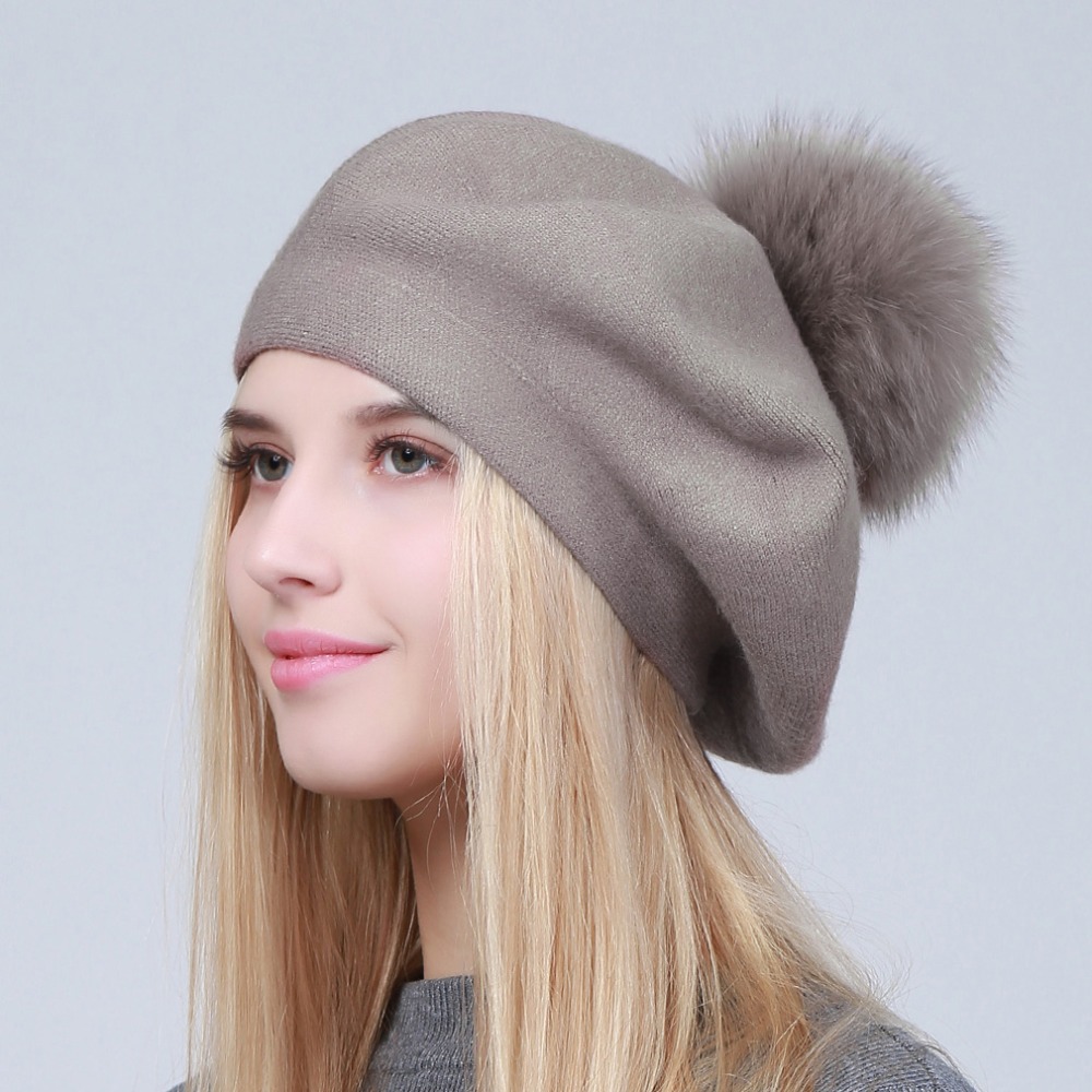 Geebro Women's Beret Hat Winte - Beret French Wool 评论和价格