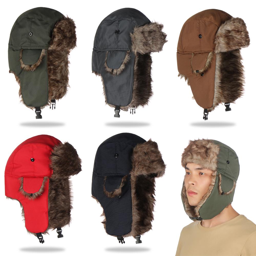 Warm Winter Fur Earflap Ski Ha - Winter Trapper Hat 评论和价格