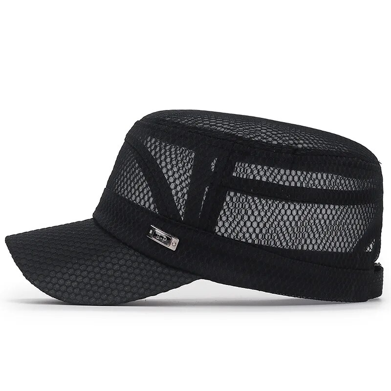 New Iron Label Full Net Breath - Snapback Hat Flat 评论和价格