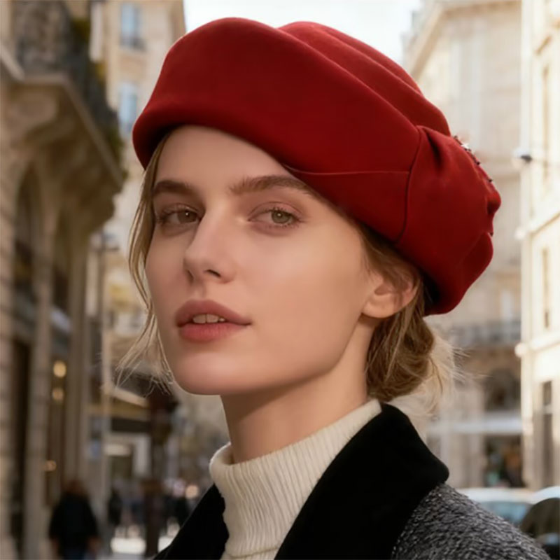 New Classic Wool Felt Beret Wo - Beret French Wool 评论和价格
